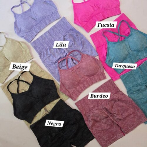 Conjunto Corto / Top Cruzado espalda